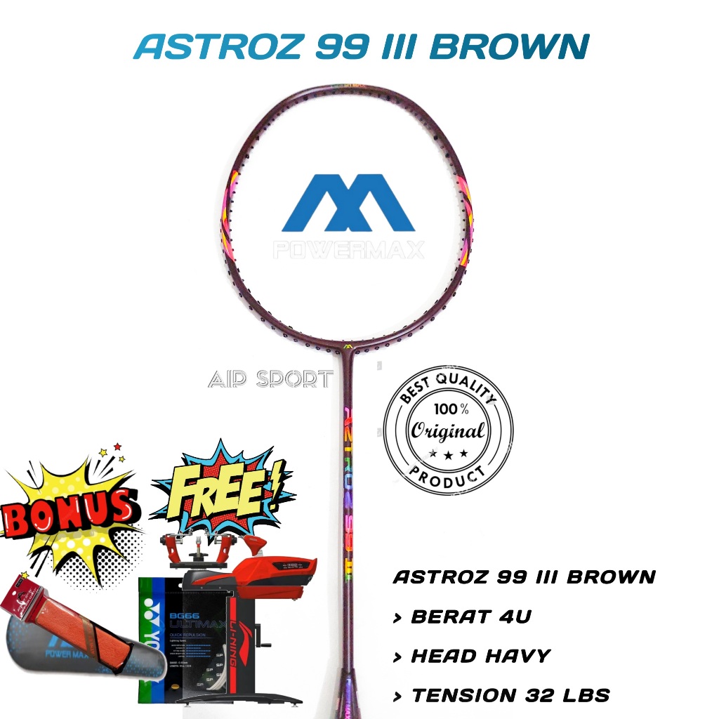 Raket Badminton PowerMax Original 33 Lbs