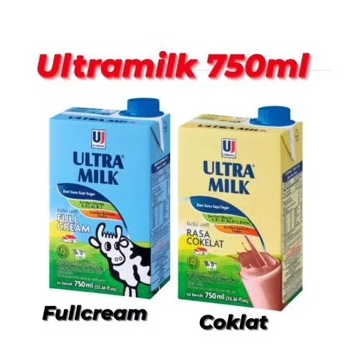 

Susu UHT Ultramilk Fullcream | Ultramilk Coklat 750ml - All Varian