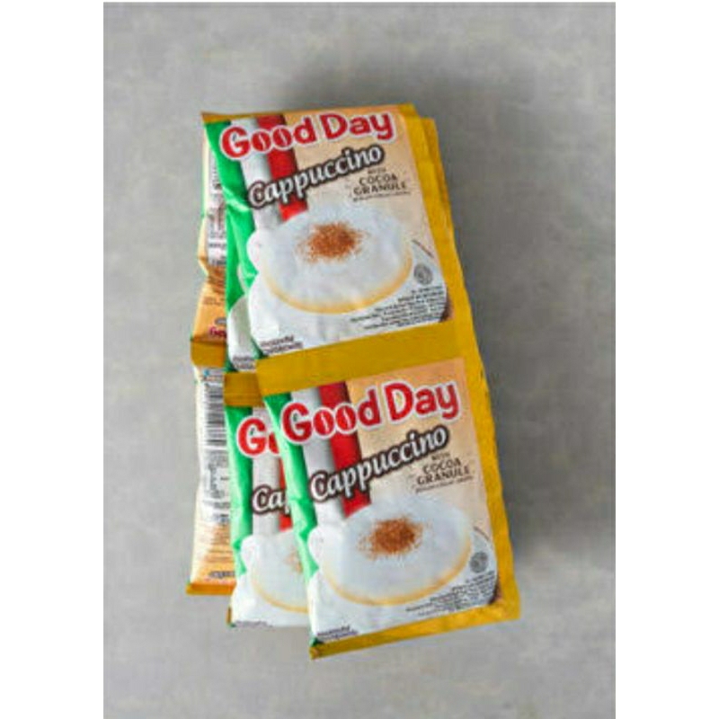 

Kopi Good Day Capuccino With Cocoa Granule 25Gr ( isi 10 pcs )