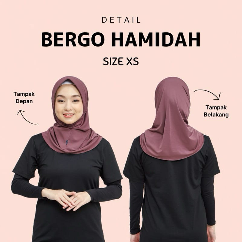 (ORI) HIJAB BERGO HAMIDAH SIZE XS SPORTY