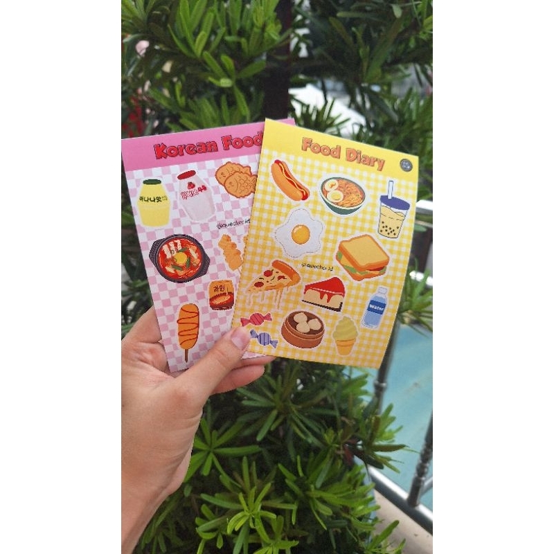 K-FOOD STICKER SET A6 | FOOD DIARY Korean Food STICKER SHEET | AESTHETIC TUMBLR STICKER | STICKER FR