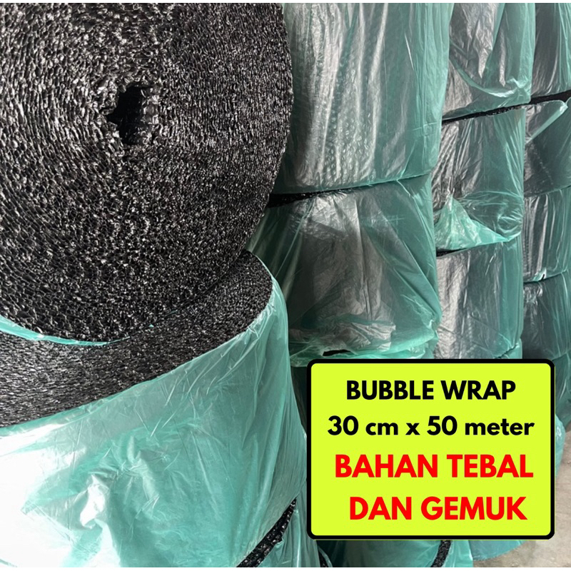 

BUBBLE WRAP TEBAL HITAM ukuran 30cm x 50 meter BAHAN TEBAL