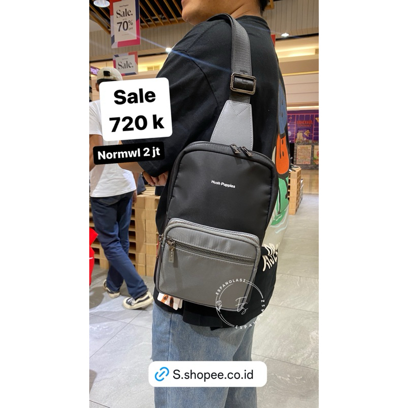 [ESPANOLASZ] ready waist bag cowok hush puppies