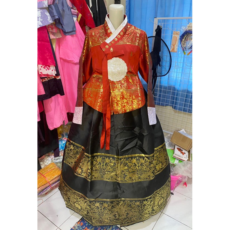 PROMO  Hanbok Royal Queen Royal ratu Royal Kerajaan Benang Emas Jahit bukan Sablon Kualitas Premium 