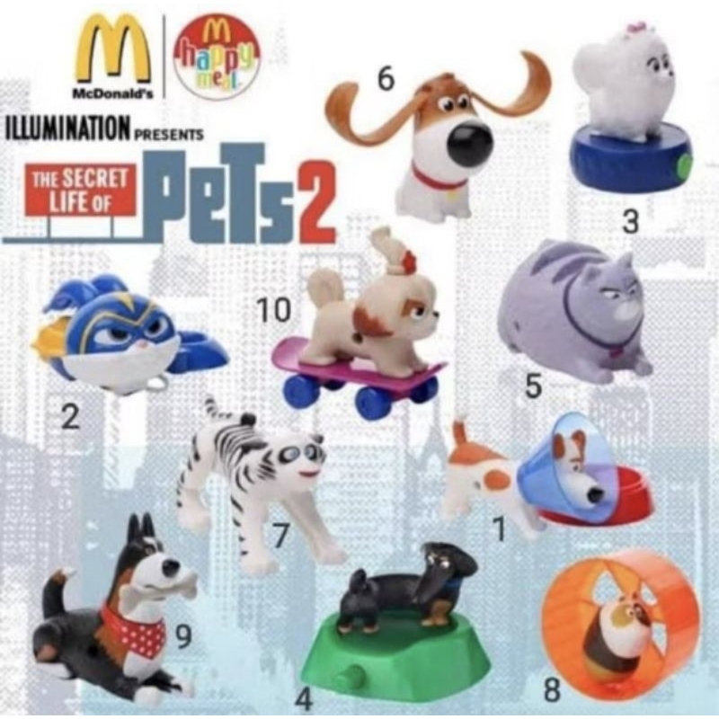Happy Meal Pet Secret Life Of Pets 2016 Rare Hadiah Happy Meals Mcdonalds Mainan Mcd Burger Kings