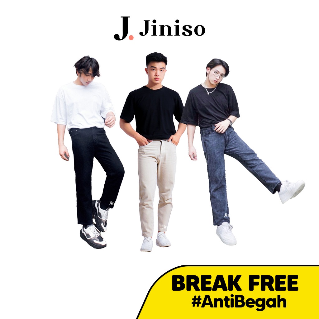 JINISO - Denim Pria Waist Fit Jeans