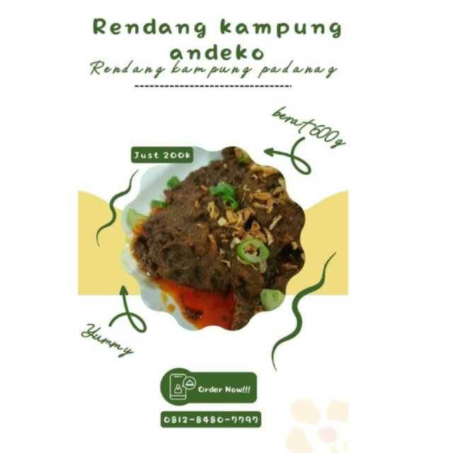 

Rendang kampung andeko 600 gram ASLI PADANG