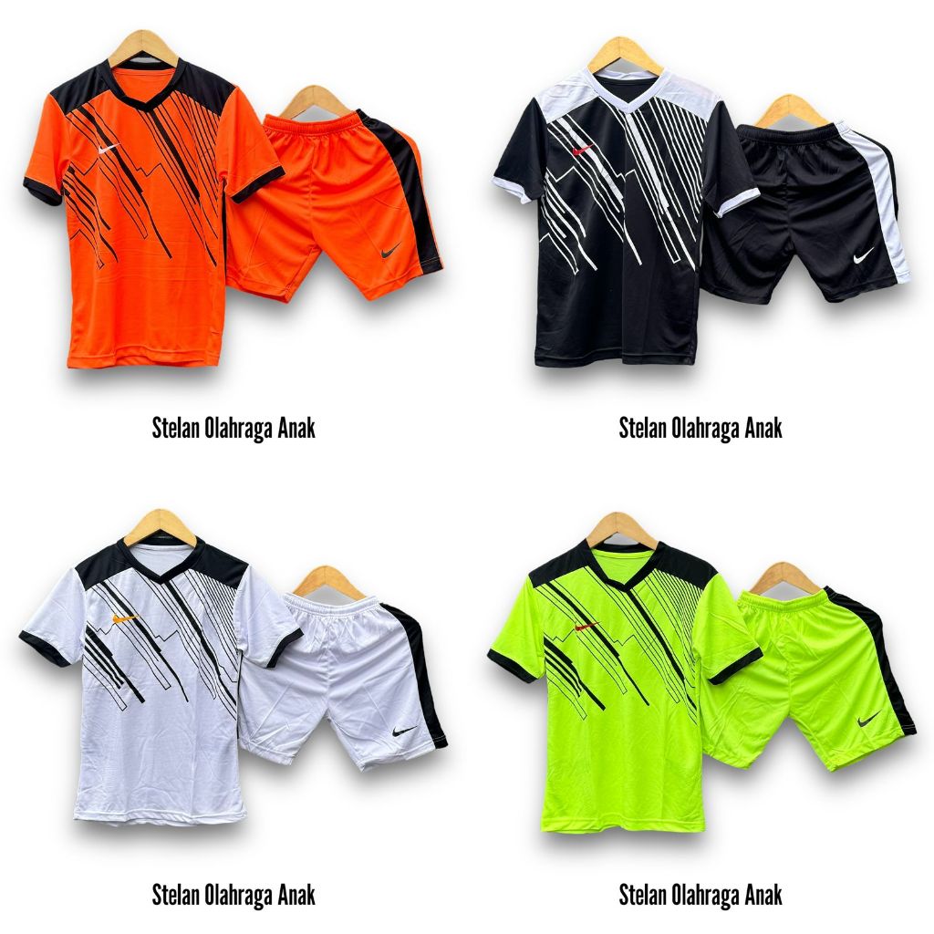 Jersey Bola Anak Jersey Olahraga Sepak Futsal Junior Baju Stelan Olahraga Anak SD SMP Baju Tim Bola 