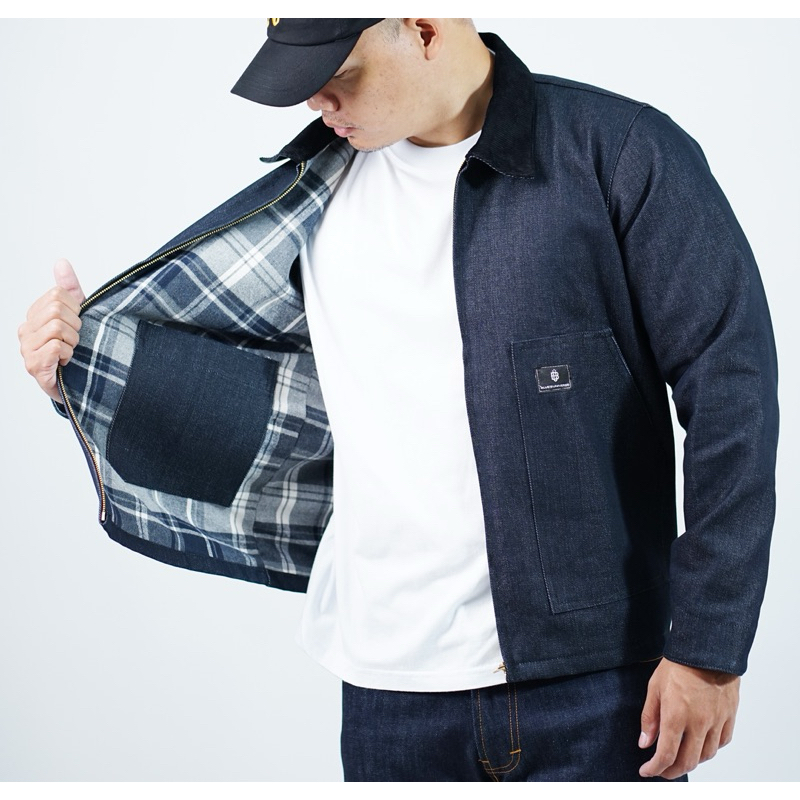 jaket denim work jaket Blues Universe SIGURD WORK JACKET DENIM