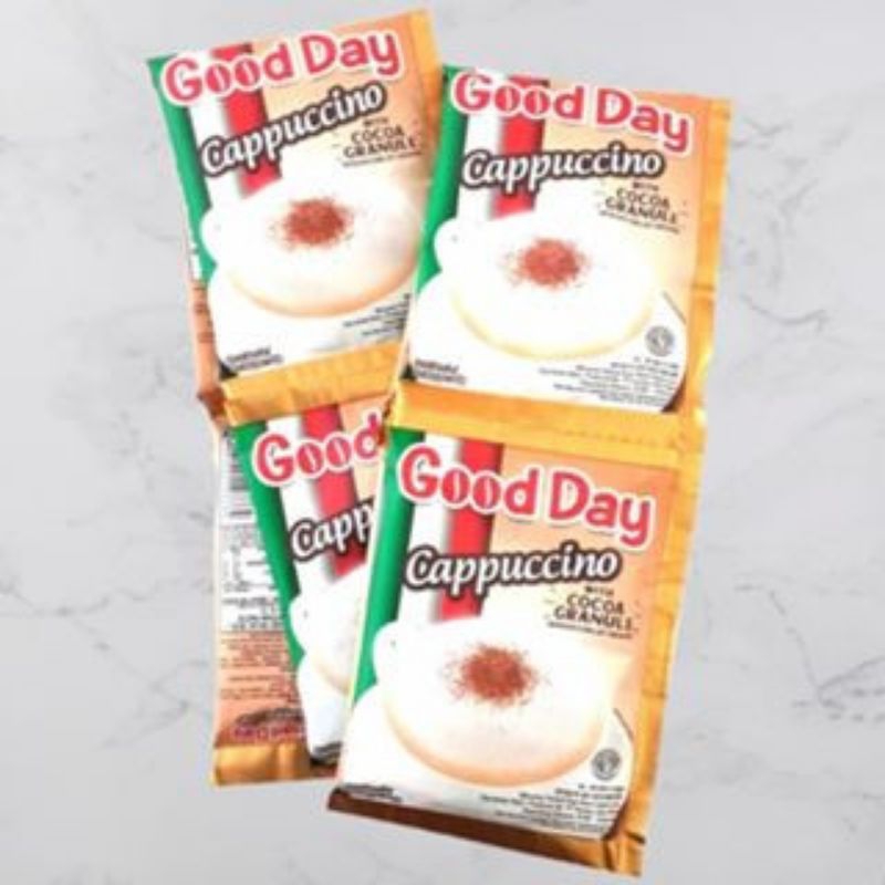 

Kopi goodday cappuccino 1 renteng isi 10pcs
