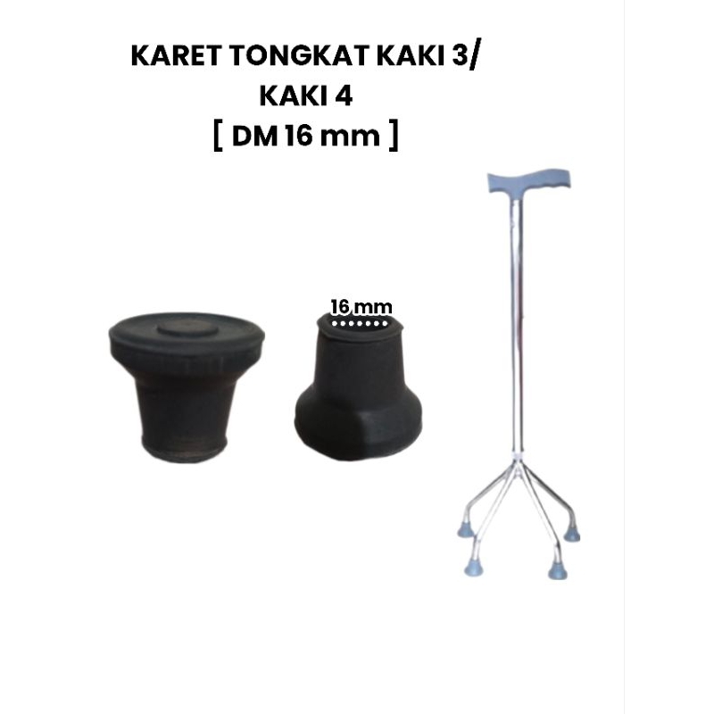 [ ISI 4 PCS ] Karet tongkat 4 kaki / karet Kaki Tongkat / tongkat 4 kaki