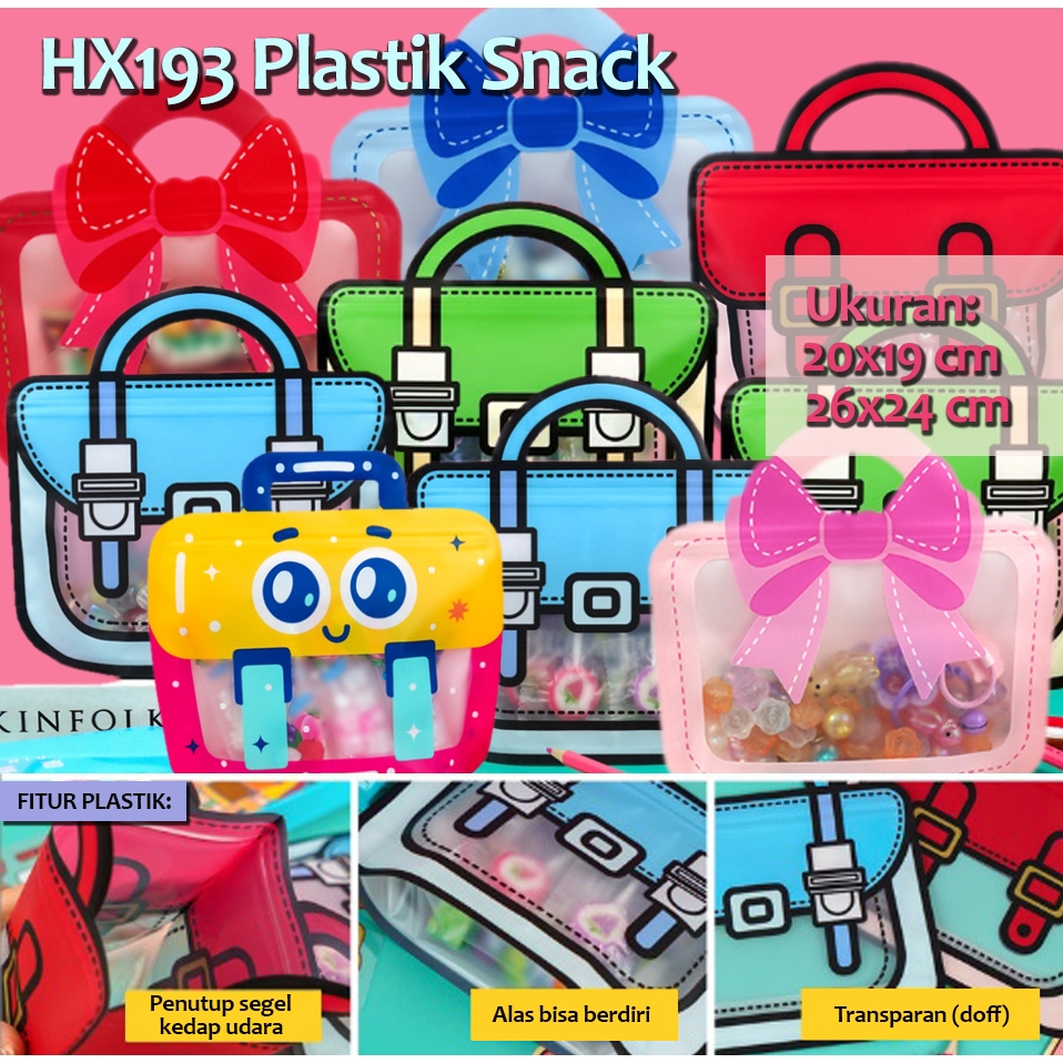 

HX193 [1 paket = 10 pcs] Plastik Snack Hadiah Ziplock Birthday Packaging Bag