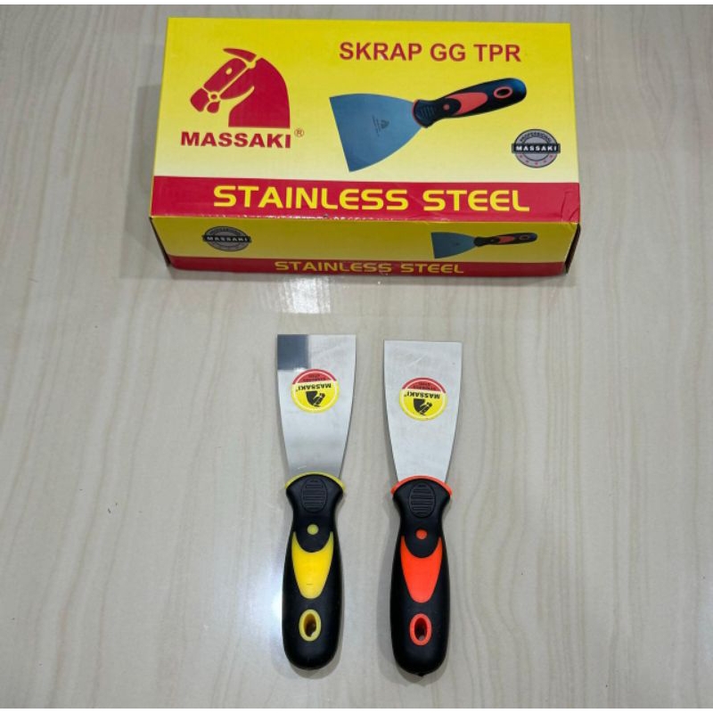 skrap kape gagang karet TPR MASSAKI 2 inchi (5cm) sekrap scrap plat stainless steel asli
