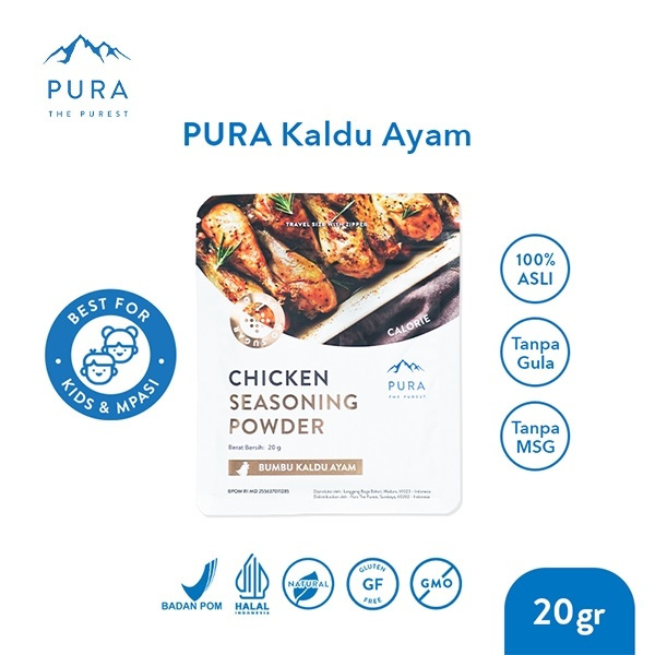 

Pura Kaldu Asli | Bumbu Kaldu Ayam (20gr) - Chicken Seasoning Powder - Kaldu Mpasi - BB Booster - Kaldu Ayam Kampung No Msg - No Gula