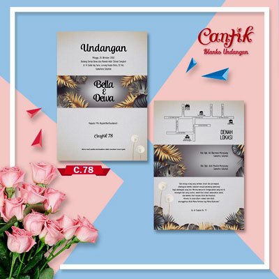 CANTIK - UNDANGAN CANTIK - BLANGKO CANTIK - UNDANGAN NIKAH - UNDANGAN KHITAN - UNDANGAN PROMO