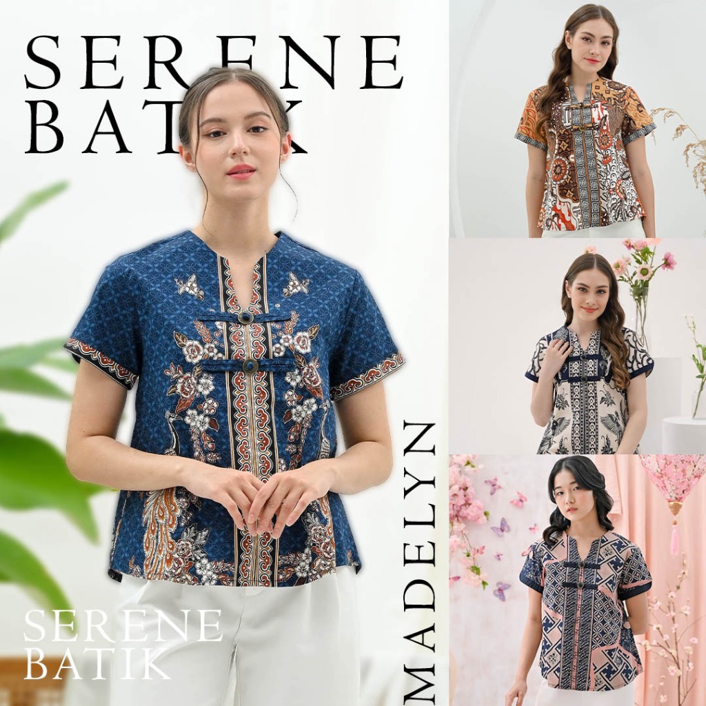 Blouse Batik Wanita Medelyn Top - Atasan Batik - Batik Wanita - Blouse Batik - Atasan Wanita -  Bati