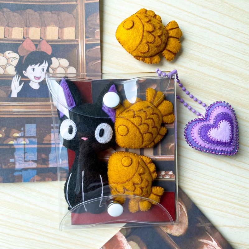 Keychain Pouch Ghibli - Jiji "Kiki's Delivery Service"