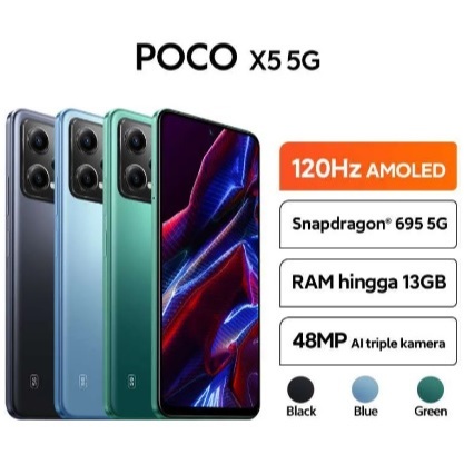 Poco X5 5G NFC 8/256 GB Baru Garansi Resmi New