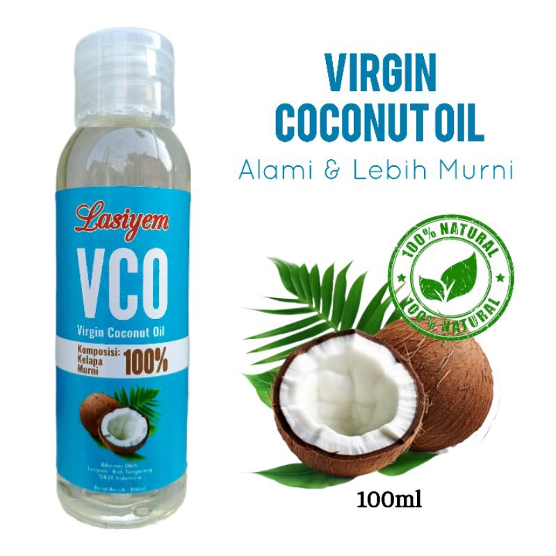 

Lasiyem | VCO Virgin Coconut Oil Minyak Kelapa Murni 100ml untuk Menyehatkan dan Memperlancar Pencernaan