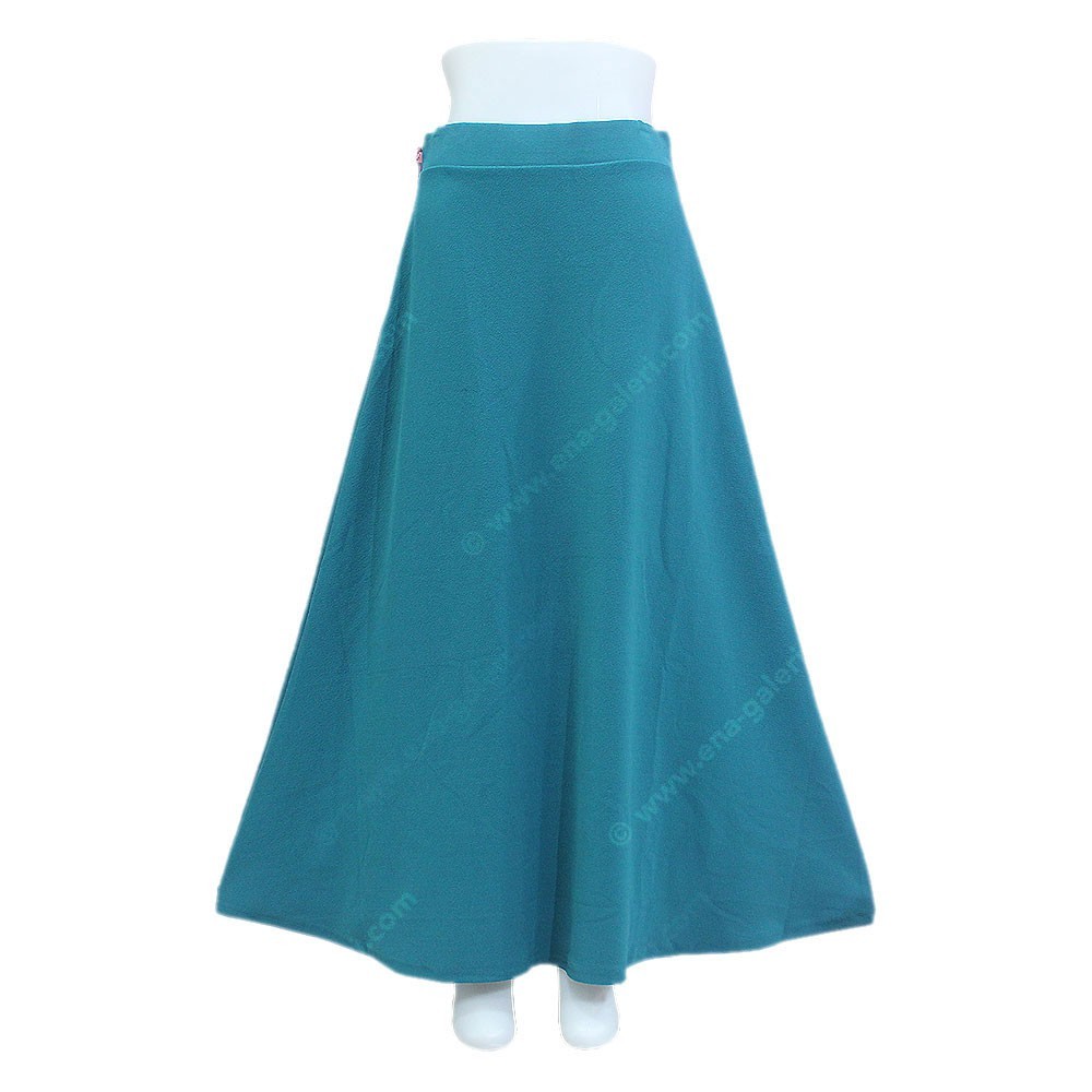 Rok Panjang Hijau Tosca Bahan Waffle Premium Tebal dan Lembut Rok Panjang Kerja Lebar Bahan Adem dan