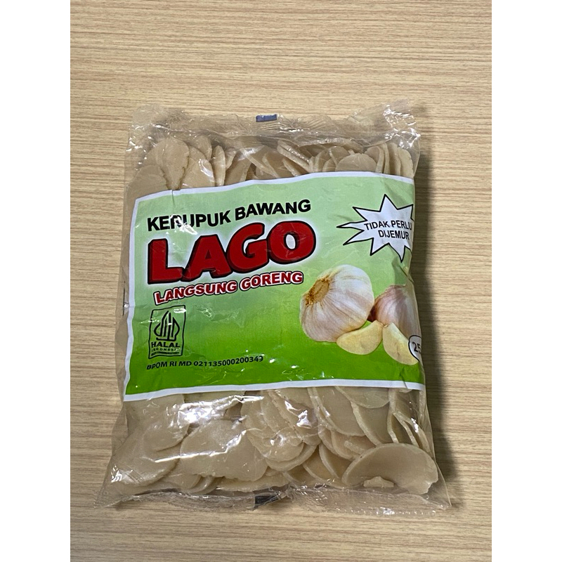 

Krupuk bawang merek lago 250g