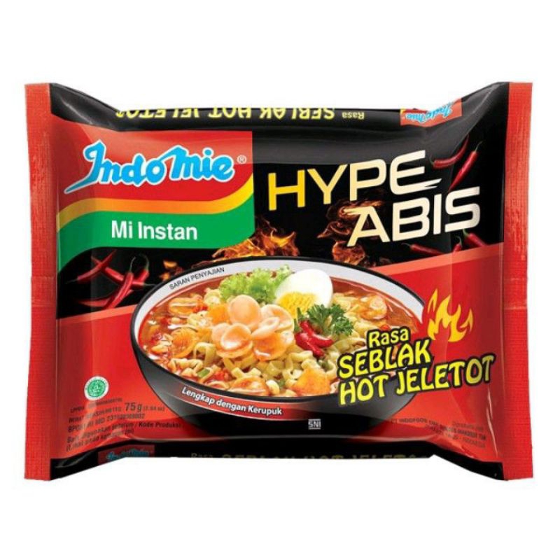 

Indomie HYPE ABIS - SEBLAK HOT JELETOT