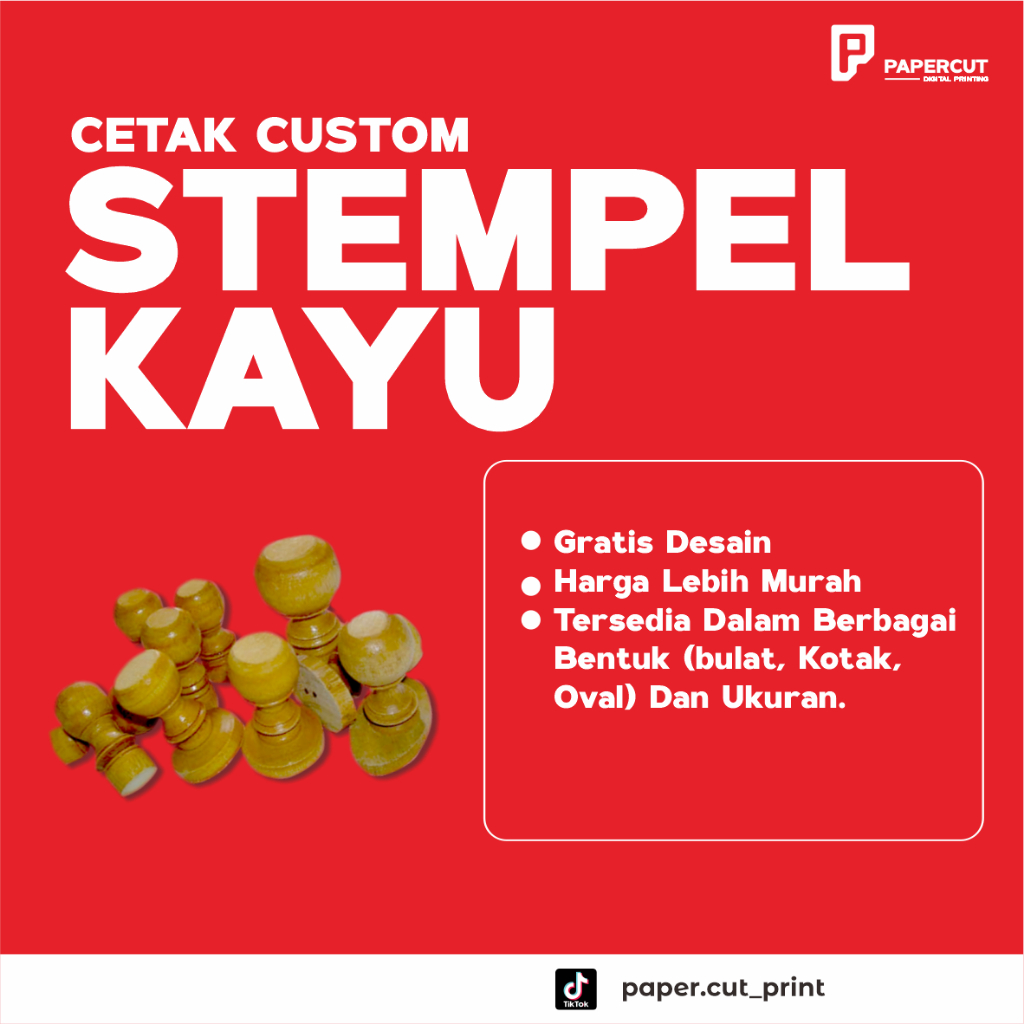 

STEMPEL KAYU Stempel Logo Variasi Bulat Oval Kotak