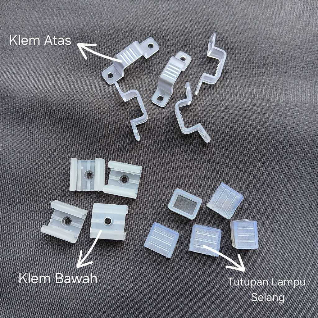 Klem LED Strip/Selang dan Tutupan Lampu Selang