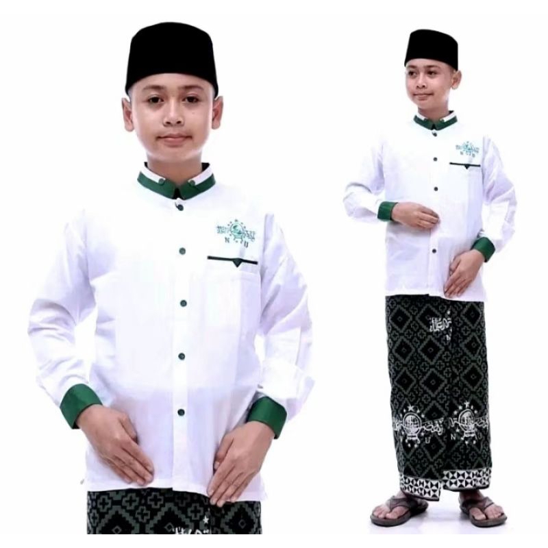 Kemeja NU Anak Remaja SD SMP | baju Koko NU anak | kemeja Koko NU anak ||
