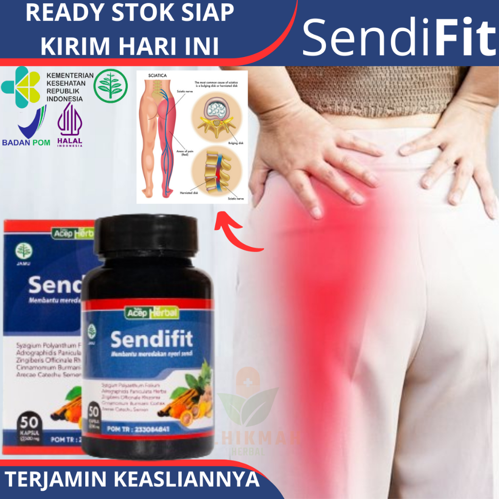 Sendifit - Obat Herbal Sakit Pantat / Bokong Sampai Kaki Karena Saraf Kejepit, Sakit Pinggang Encok,