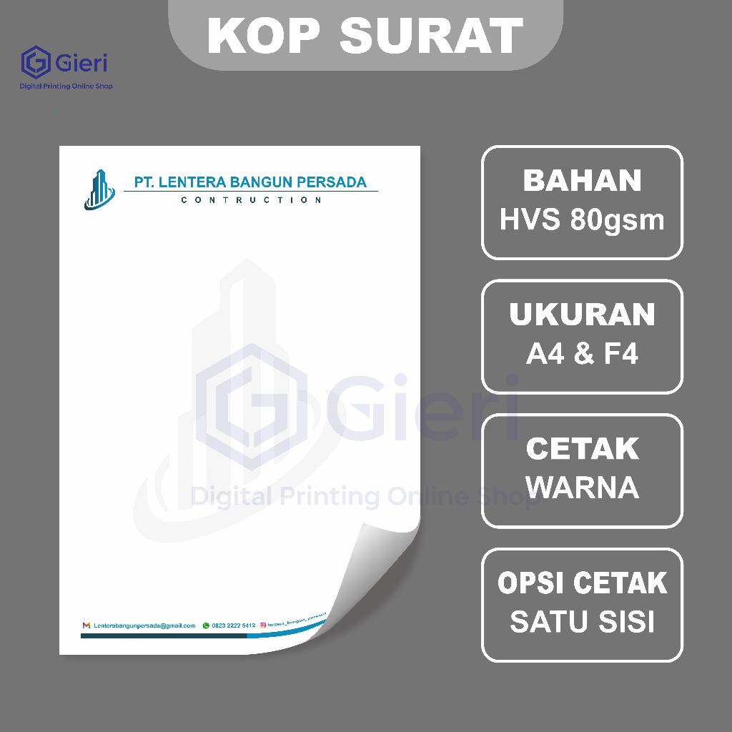 

GIERI - KOP SURAT A4 / CETAK KOP SURAT F4 / CETAK WARNA