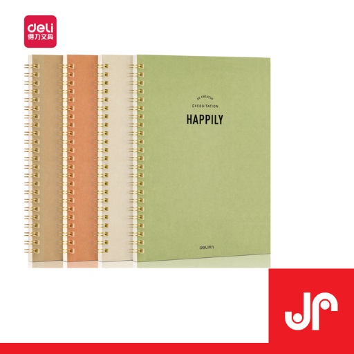 

DELI SPIRAL NOTEBOOK RETRO BUKU CATATAN B5 60 LEMBAR LOOSE LEAF VINTAGE LB560