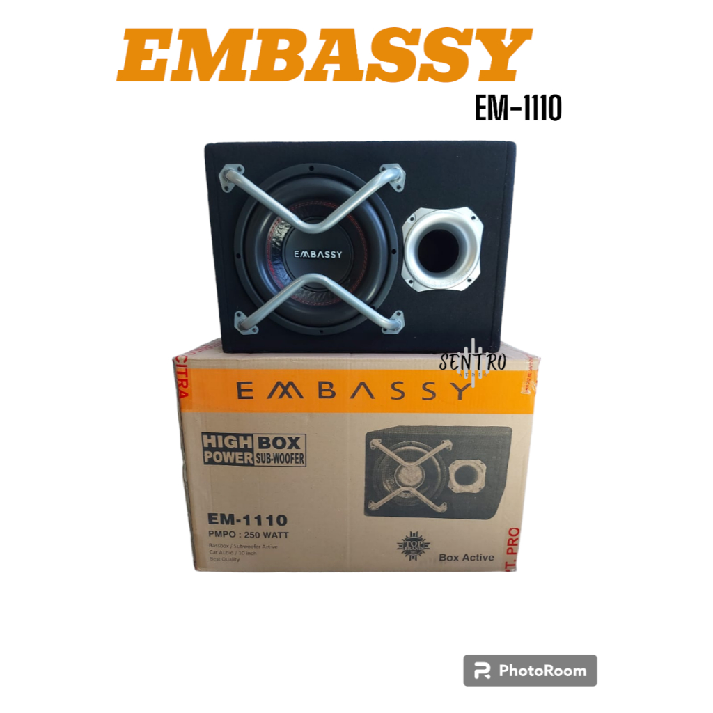 SUBWOOFER AKTIF EMBASSY EM-1110 BASSBOX 10inch