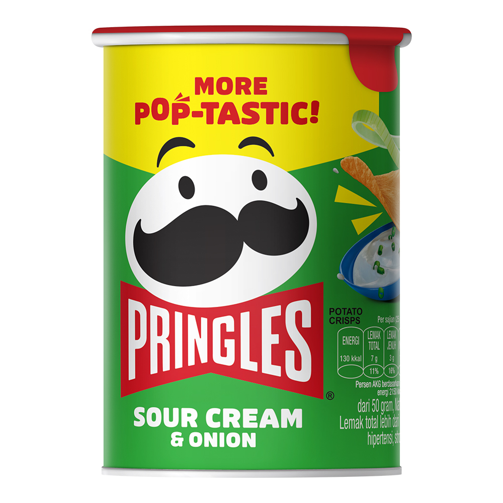

Pringles Keripik Kentang Sour Cream & Onion Kaleng 42 g g