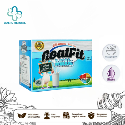 

Goatfit Milk Origial | Susu Kambing Etawa Plus Royal Jeli | Goat Fit Full Cream Per Box 10 sachet