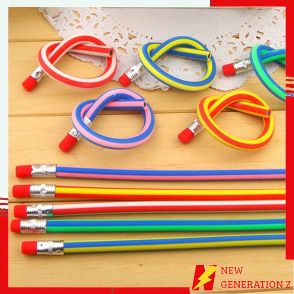 

NGZ Pensil Lentur Fleksibel Pensil Gulung Flexibel Pensil Sekolah Lentur Unik Lucu Alat Tulis Sekolah Anak Pencil Karet Inul Dapat Digulung Ditekuk Unik