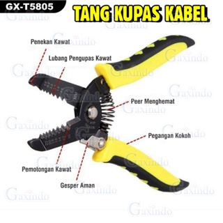 TANG KUPAS POTONG KABEL T5805 GUNTING KABEL LISTRIK GUNTING KUPAS KABEL