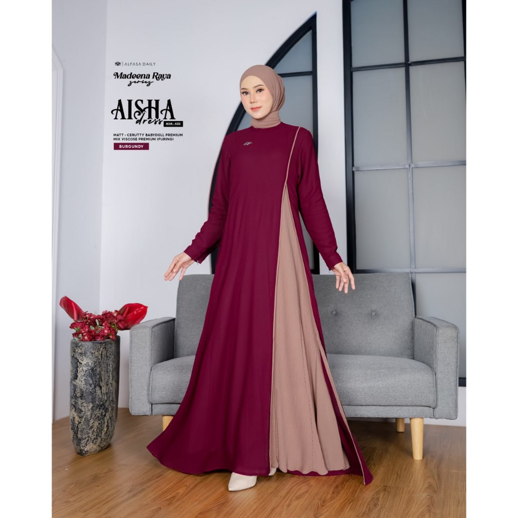 COD || AISHA DRESS BY ALFASA DAILY | DRESS BABYDOLL | GAMIS CANTIK | GAMIS TWO TONE | GAMIS CASUAL |