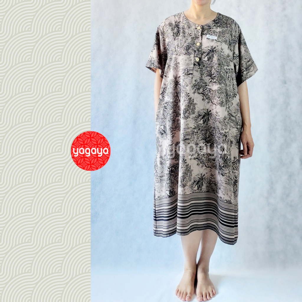 Daster HAP Ibu Rayon Jumbo 5L - Rok Wanita Batik Panjang #1