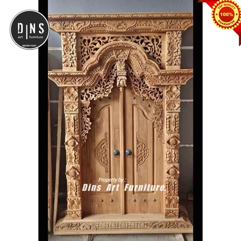 Jendela Gebyok Ukir Kayu Jati Tpk 100x150cm