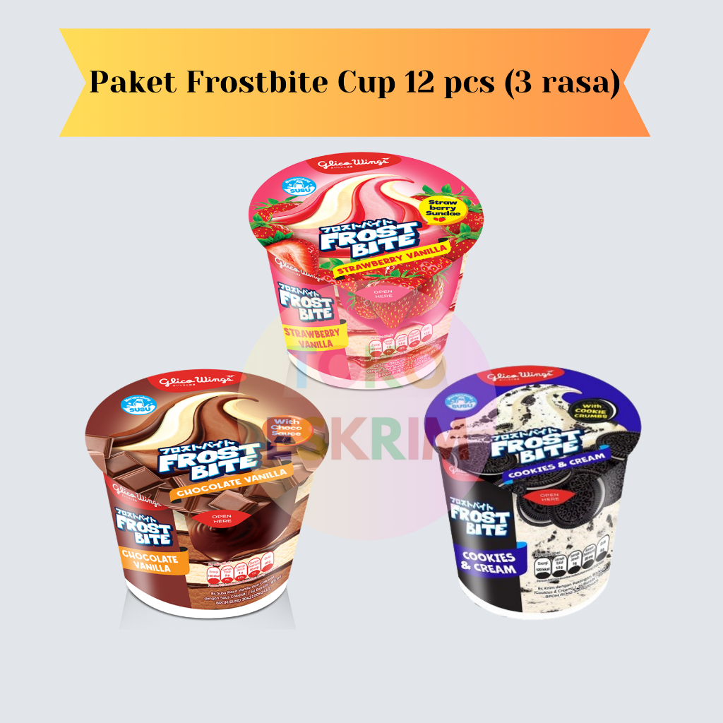 

Paket es krim glico frostbite cup 3 rasa 12pcs