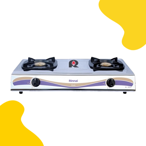 KOMPOR GAS 2 TUNGKU RINNAI 522 E KOMPOR RINNAI 2 TUNGKU