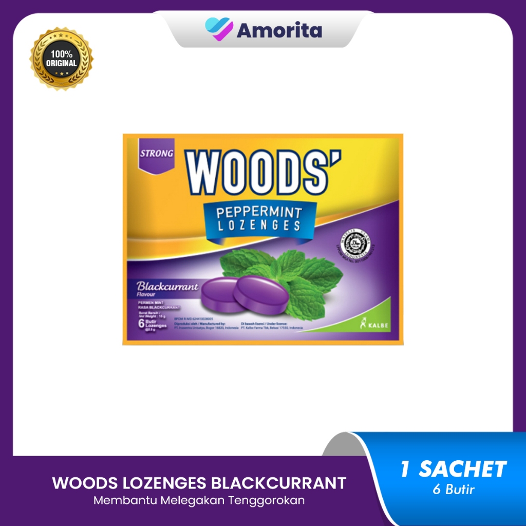 

Woods Lozenges Blackcurrant - Pelega Tenggorokan
