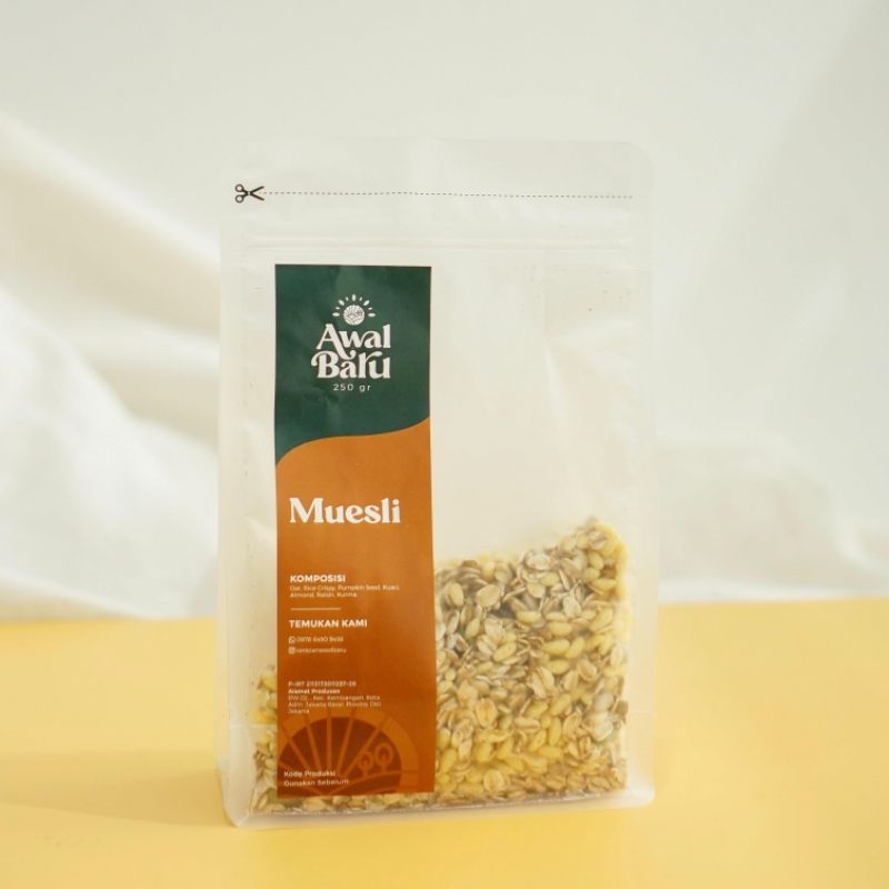 

Muesli Awal Baru - 250 gram. Kudapan Sehat, tanpa tambahan gula.