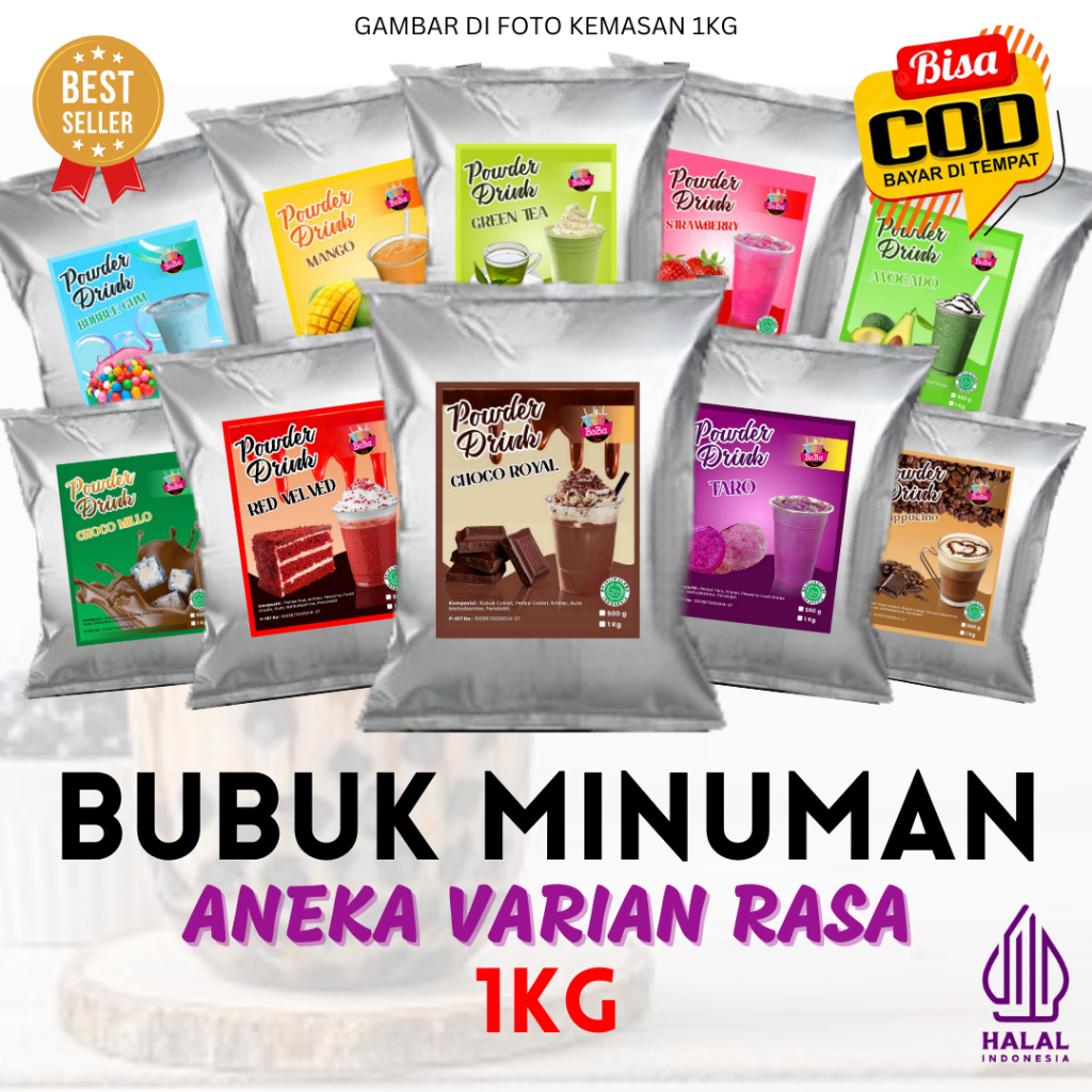 

Bubuk Minuman Rasa MIX 1kg Serbuk Minuman Rasa Kekinian