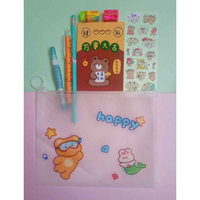 

Set Alat tulis murah dengan Pouch/ paket alat tulis sekolah