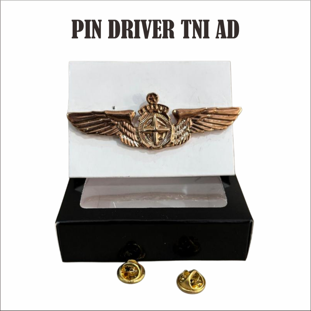 ATRIBUT DINAS brevet driver/wing driver/pin driver/brevet wing pin driver tni ad terbaru bahan logam