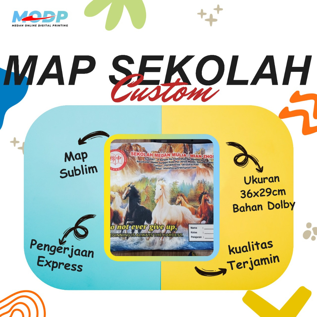 

Map Sekolah Custom Zipper Sleting F4 Uk. 36x29cm - Map Folder Dokumen - Map Sublim