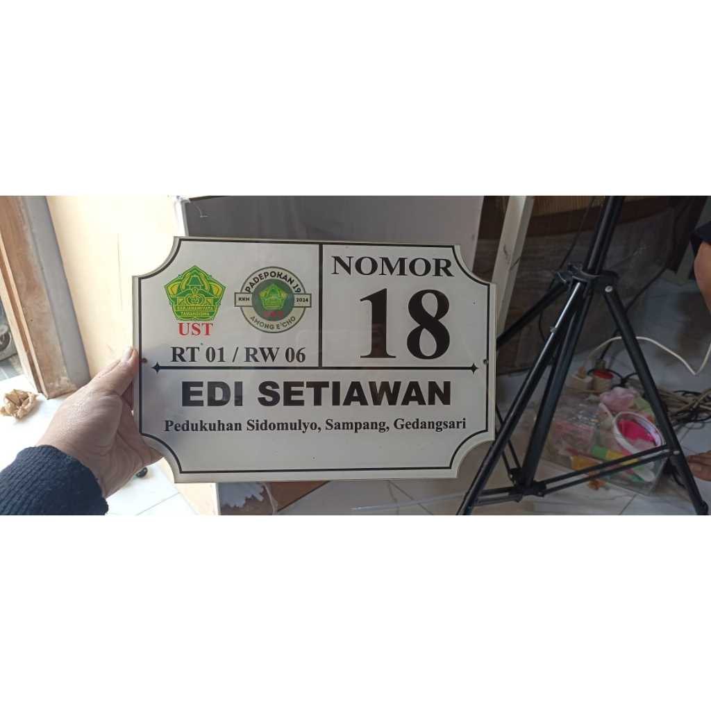 Nomor Rumah Stiker / Penanda Rumah / Nomor Rumah Murah