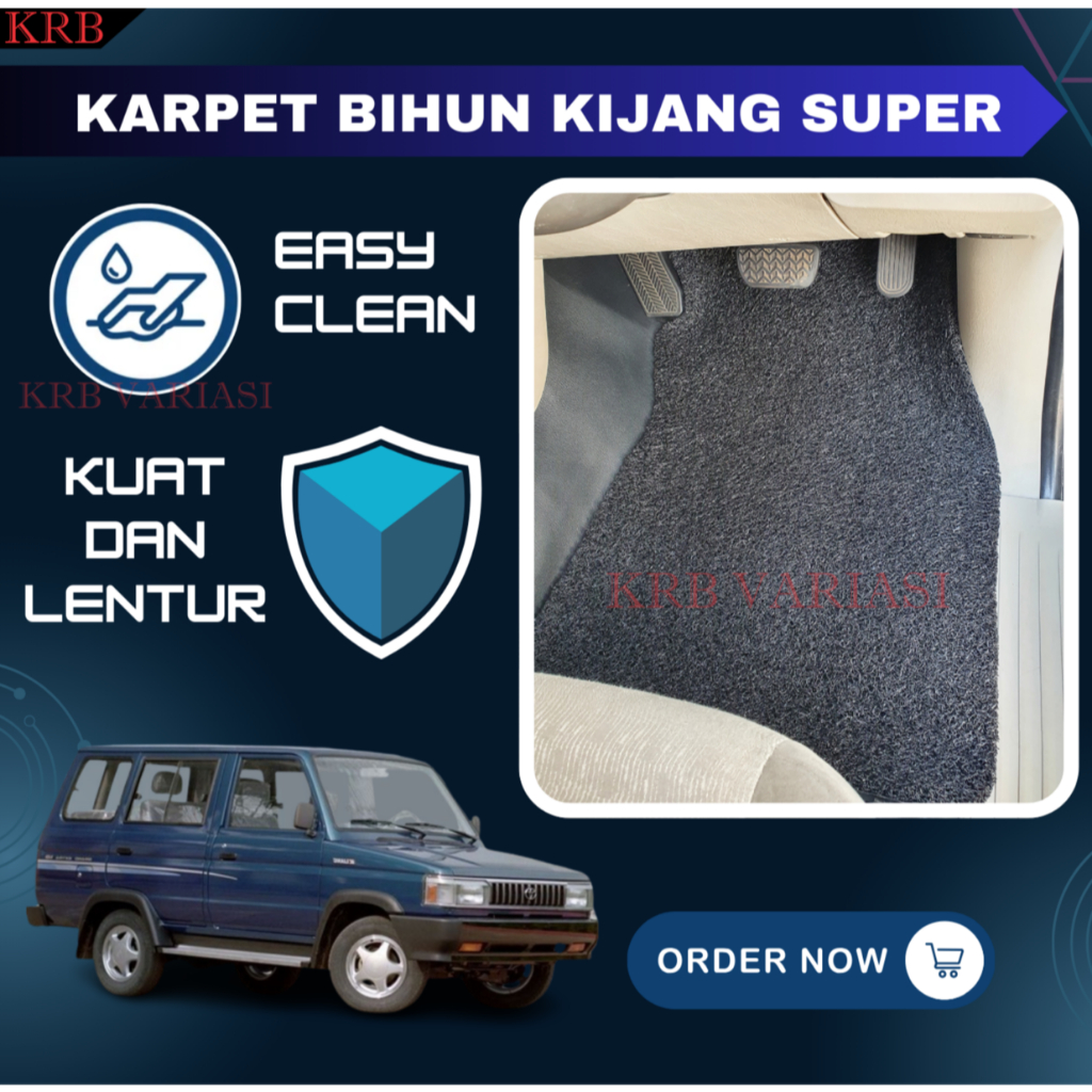 Karpet Bihun Alas Lantai Mobil Toyota Kijang Super Coil Mat Kijang Super Fullset Karpet Kijang Super